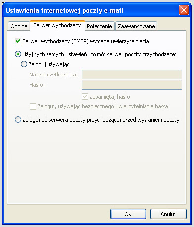Microsoft Outlook 2003 - konfiguracja konta pocztowego