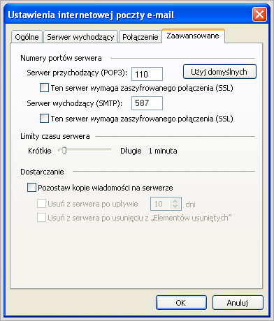 Microsoft Outlook 2003 - konfiguracja konta pocztowego