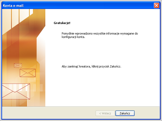Microsoft Outlook 2003 - konfiguracja konta pocztowego